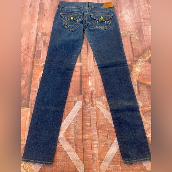True Religion Women's Blue Denim Cotton Mid Rise Skinny Legs Jeans Pant Size 28. - Picture 7 of 7
